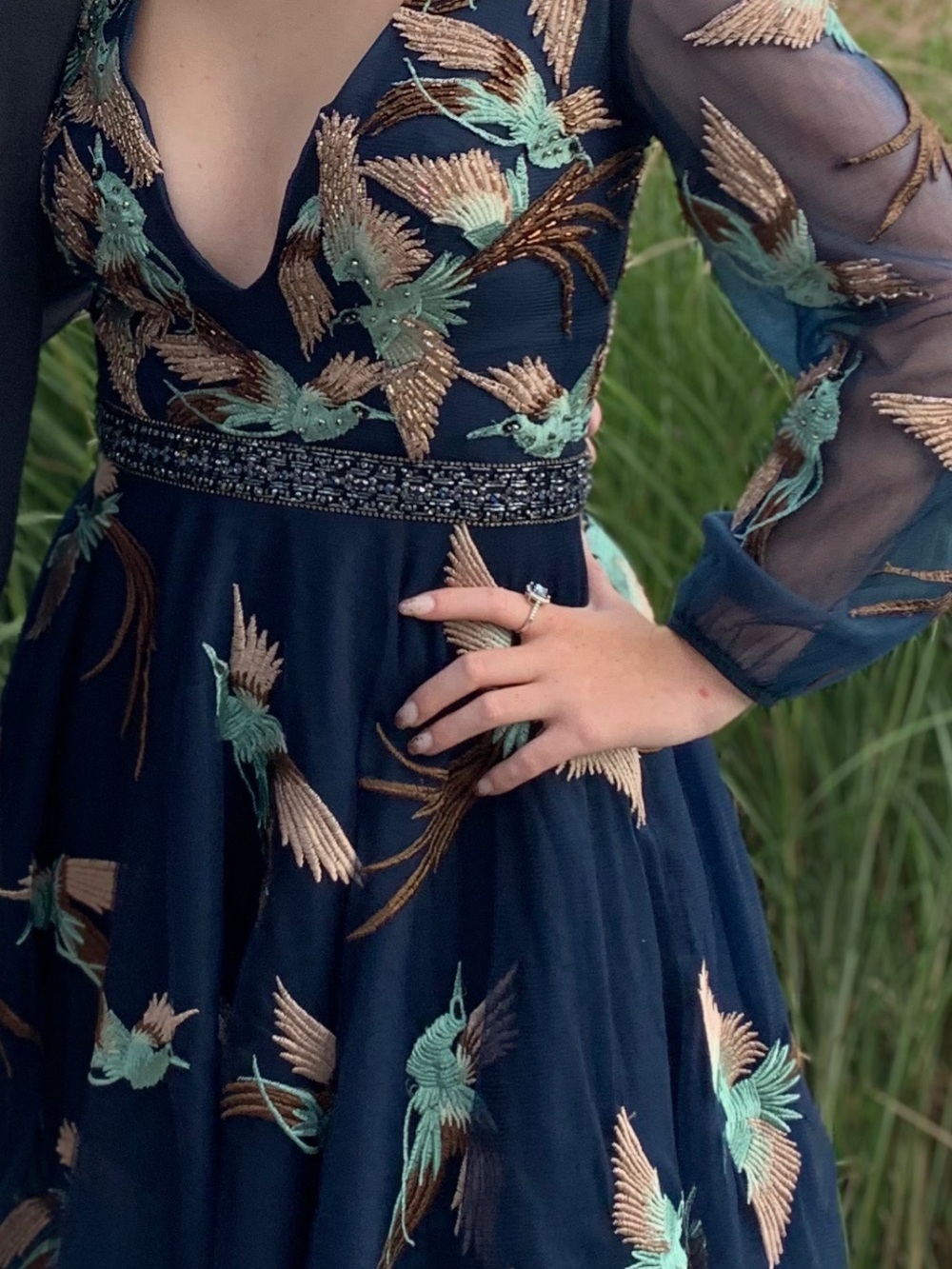 JOVANI Beaded Cocktail Dress